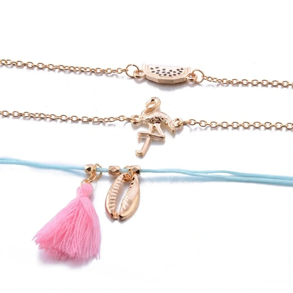 *PENNY* 3-Pc Gold Watermelon Fashion Bracelet Set